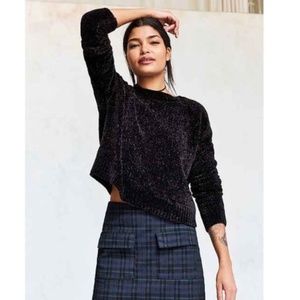 Silence + Noise velvet chenille pullover sweater